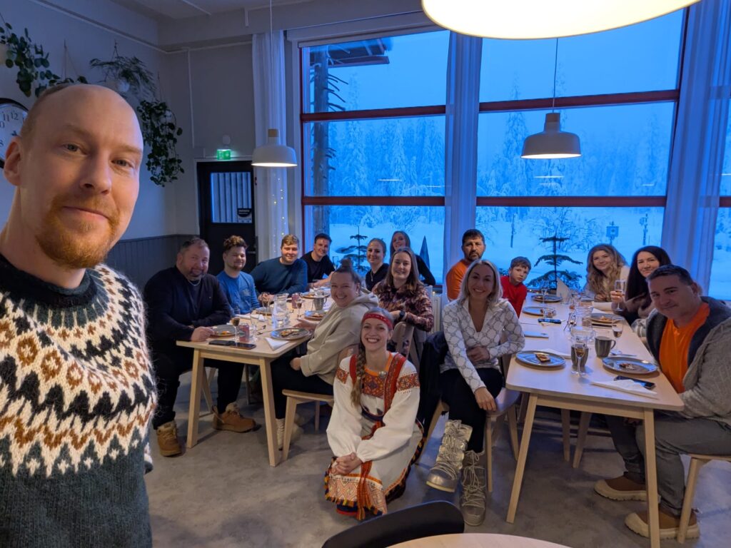 Guests enjoying a personally hosted winter journey at Arctic Nest