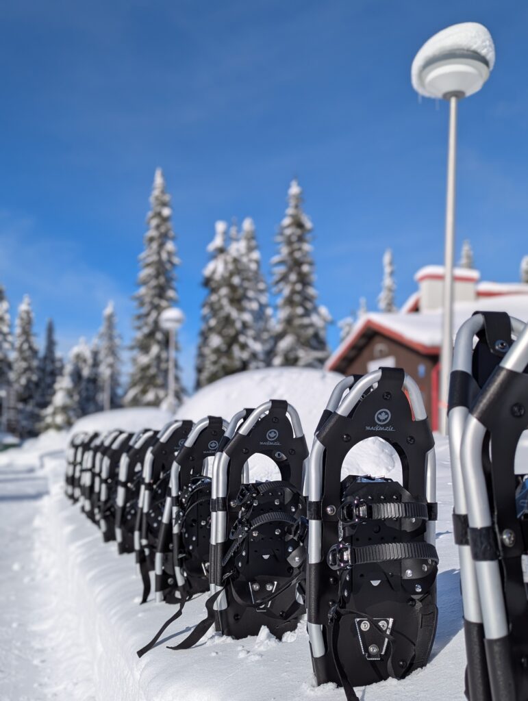 Snowshoes available for rent at Arctic Nest